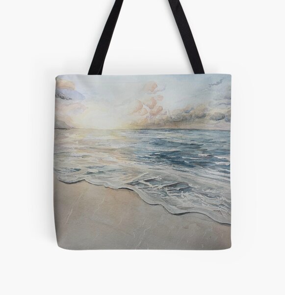The Waves Are Great All Over Print Tote Bag