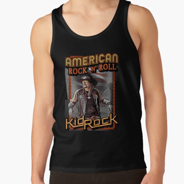 KID ROCK Sleeveless Shirt Tank Top Skulls Cigar Pimp Graphic Rap Hip Hop Country Band Tee Medium Size Wifebeater