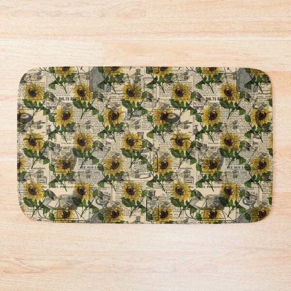 Item preview, Sunflowers and Dragonflies on Newsprint designed and sold by murkyswamp.
