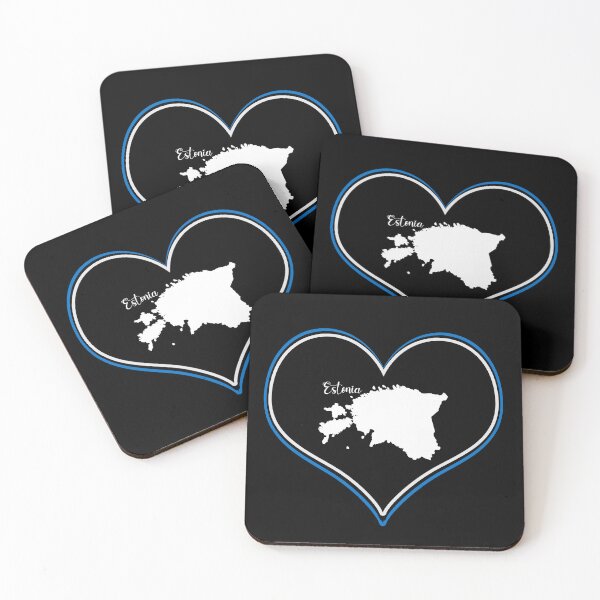Item preview, Mapa del corazón negro Estonia designed and sold by Astralia.