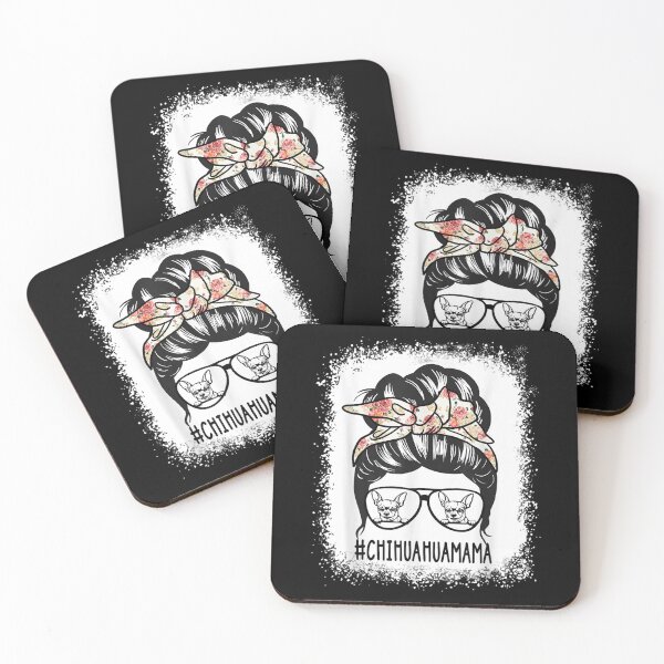 Artikelvorschau, Chihuahua Mom Messy Bun Hair Glasses Muttertagsgeschenk entworfen und verkauft von terrycar.