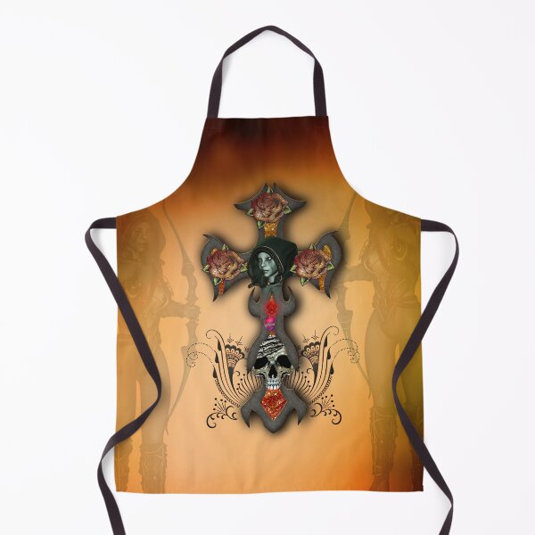 Item preview, Fantasy cross with skull and roses designed and sold by nicky2342.