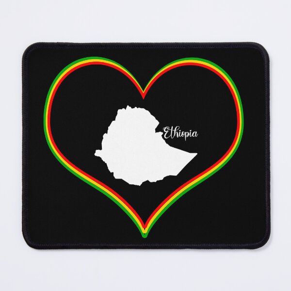 Item preview, Black heart map Ethiopia designed and sold by Astralia.
