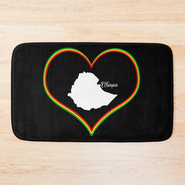 Item preview, Black heart map Ethiopia designed and sold by Astralia.