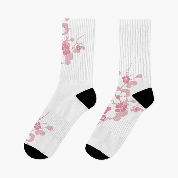 Item preview, Pink and white Sakura flowers, Minimal flower art designed and sold by PalinoColour.