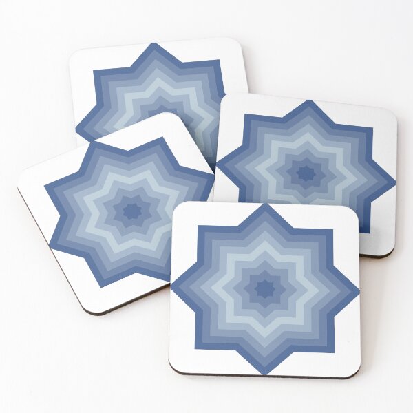 Item preview, Classic Blue Baby Blue Abstract Star Pattern designed and sold by PatternSalad.