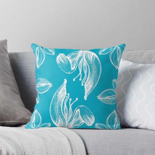 Item preview, tulip line pattern blue designed and sold by lex-sky.