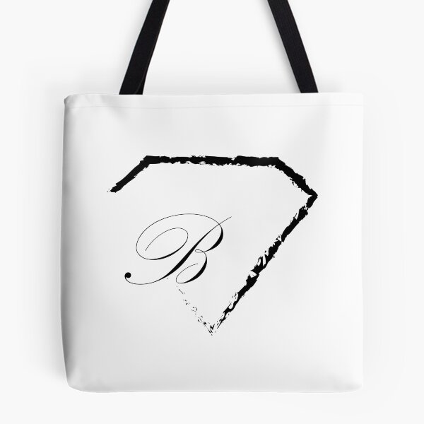 Item preview, B letter monogram initial diamond black designed and sold by mixtape80.