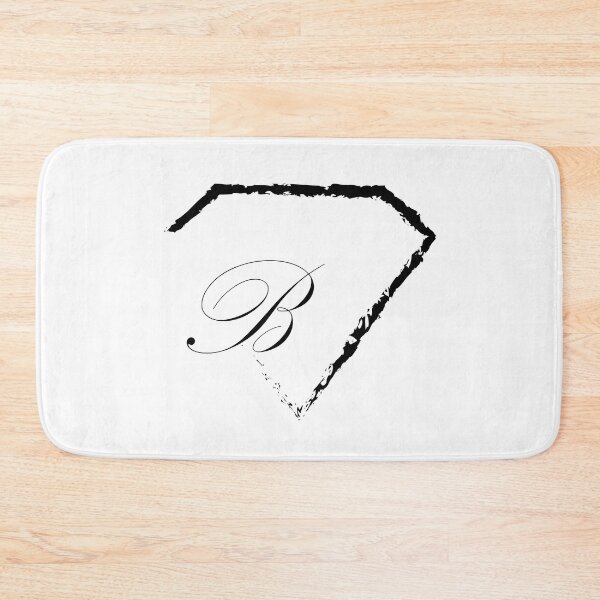 Item preview, B letter monogram initial diamond black designed and sold by mixtape80.