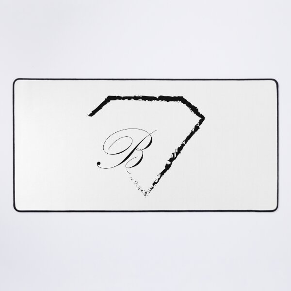Item preview, B letter monogram initial diamond black designed and sold by mixtape80.