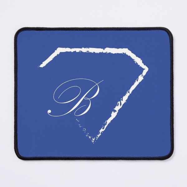 Item preview, B letter monogram initial diamond white designed and sold by mixtape80.