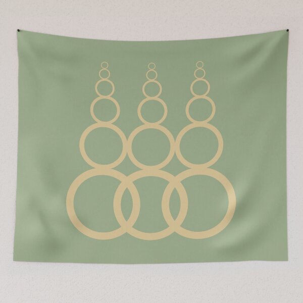 Item preview, Golden Rate Circles Sage Green designed and sold by Smart-Arts.