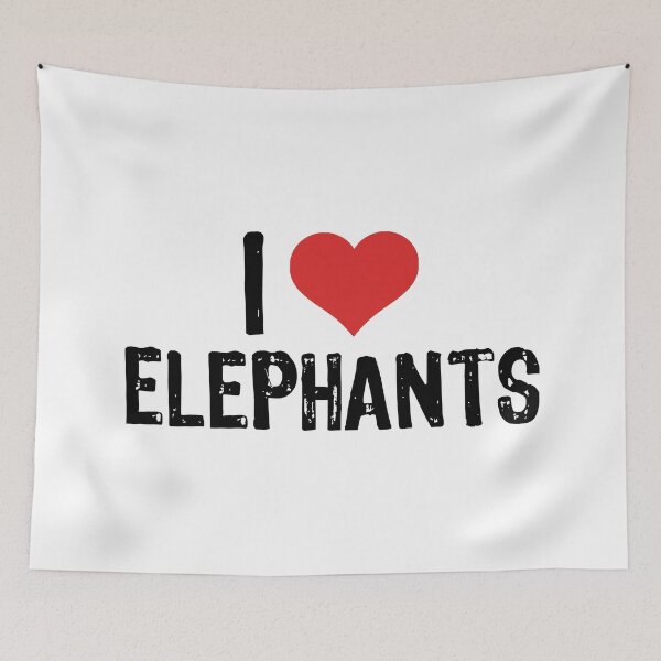 Item preview, I Love Elephants designed and sold by The "I Love Everything" Shop.