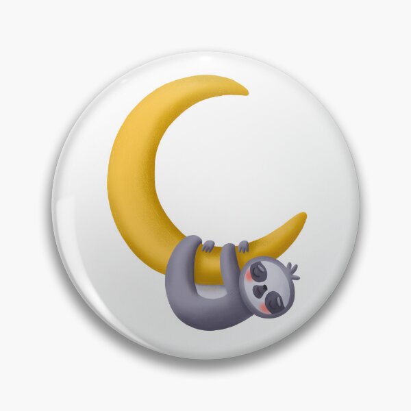Item preview, Children's illustration with a sloth that sleeps holding on to the moon designed and sold by Kyb4ik.