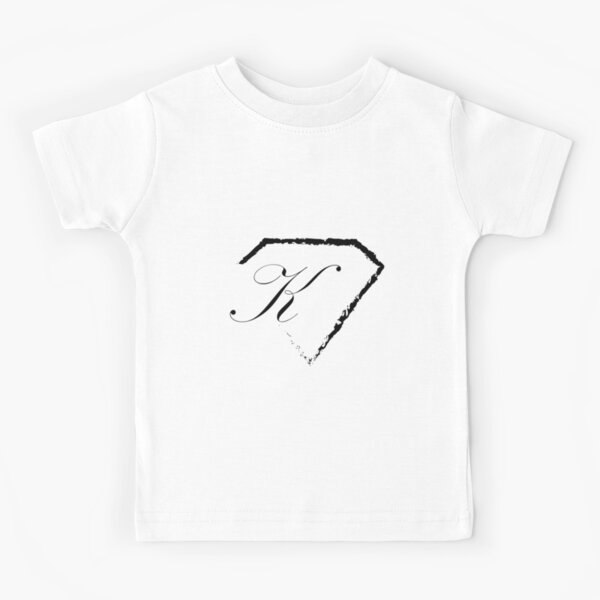 Item preview, K letter monogram initial diamond black designed and sold by mixtape80.