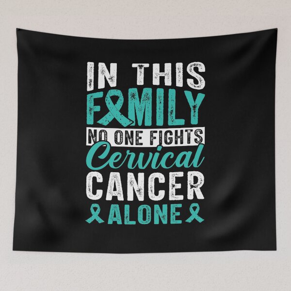 Item preview, In This Family No One Fights Cervical Cancer Alone Shirt, Cervical Cancer Awareness Shirt, Cervical Cancer Support Shirt, Cervical Fighter designed and sold by aymob.