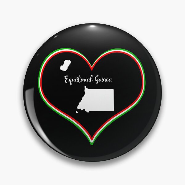 Item preview, Black heart map Equatorial Guinea designed and sold by Astralia.