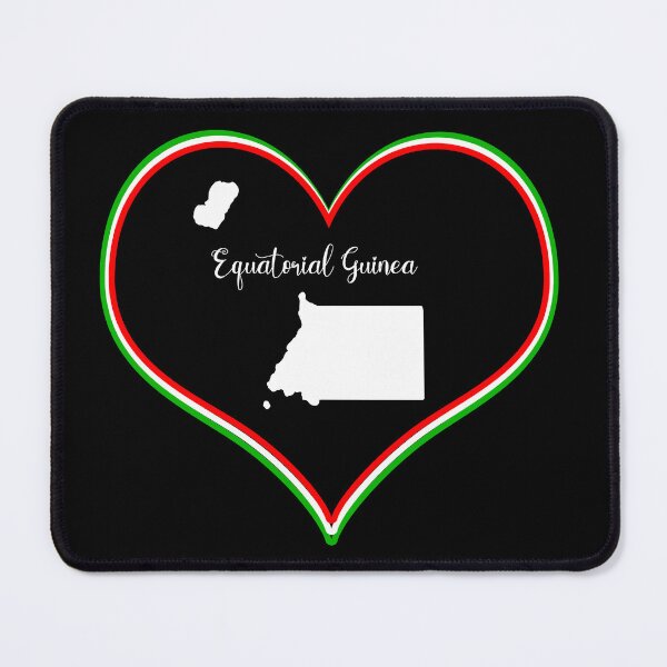 Item preview, Black heart map Equatorial Guinea designed and sold by Astralia.