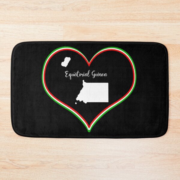 Item preview, Black heart map Equatorial Guinea designed and sold by Astralia.