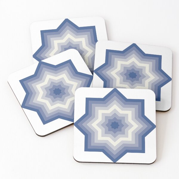 Item preview, Classic Blue Cannoli Cream Abstract Star Pattern designed and sold by PatternSalad.