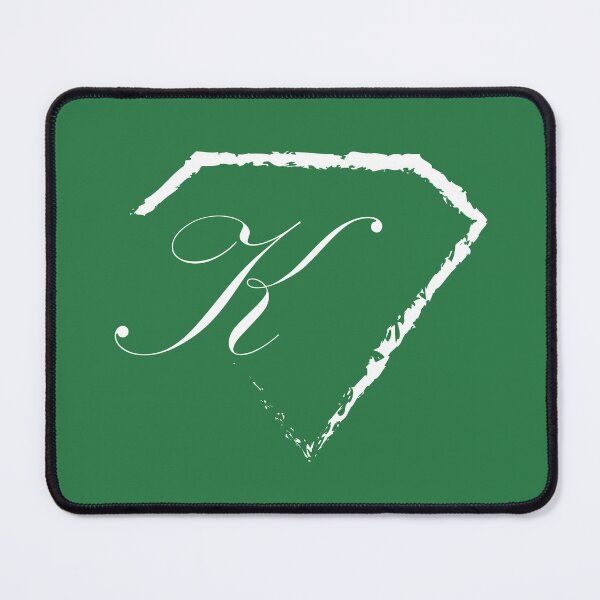 Item preview, K letter monogram initial diamond white designed and sold by mixtape80.