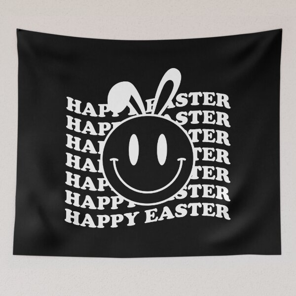 Item preview, Happy Easter With Rabbit Smiling. Easter Bunny Cute. Bunny Quote Masks. Bunny Smile, Easter Mug Cute. designed and sold by Aknarin Thika.