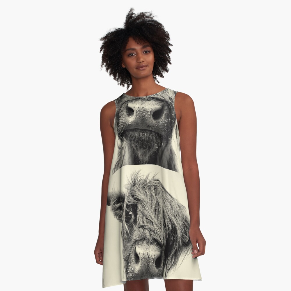 Highland Cow A-Line Dress