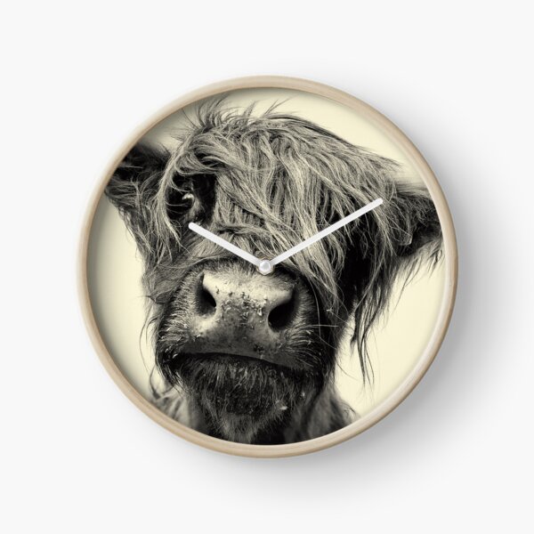 Highland Cow Clock