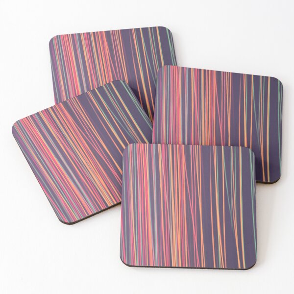Item preview, Vertical muted multicolored lines on black background designed and sold by Becky Hunter.