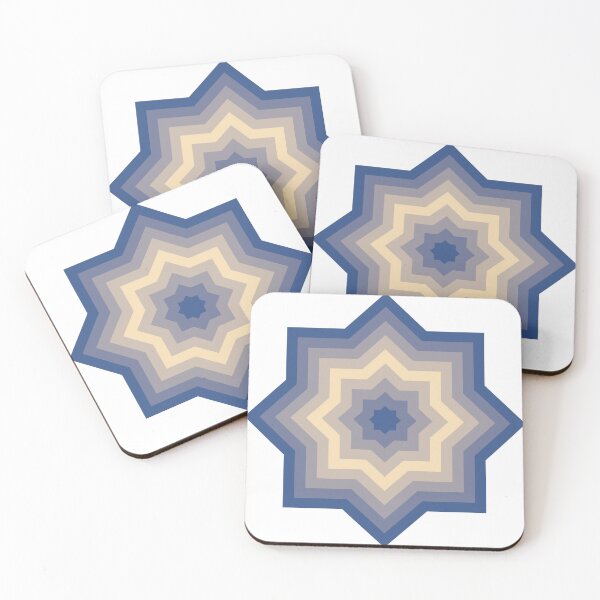 Item preview, Classic Blue Cornhusk Abstract Star Pattern designed and sold by PatternSalad.