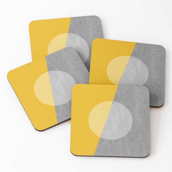 Item preview, A circle on golden yellow and concrete gray designed and sold by Ninaeva.