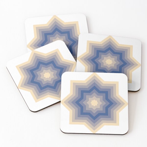 Item preview, Cornhusk Classic Blue Abstract Star Pattern designed and sold by PatternSalad.