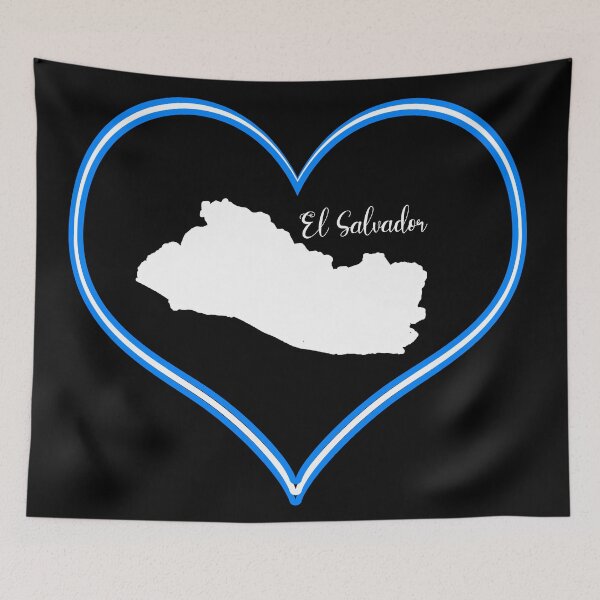 Item preview, Black heart map El Salvador designed and sold by Astralia.