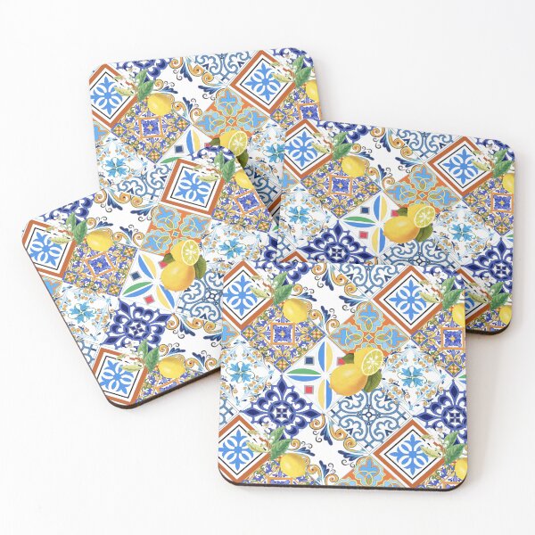Aperçu de l'œuvre Carreaux et citrons méditerranéens créée et vendue par Neogaia Creations.