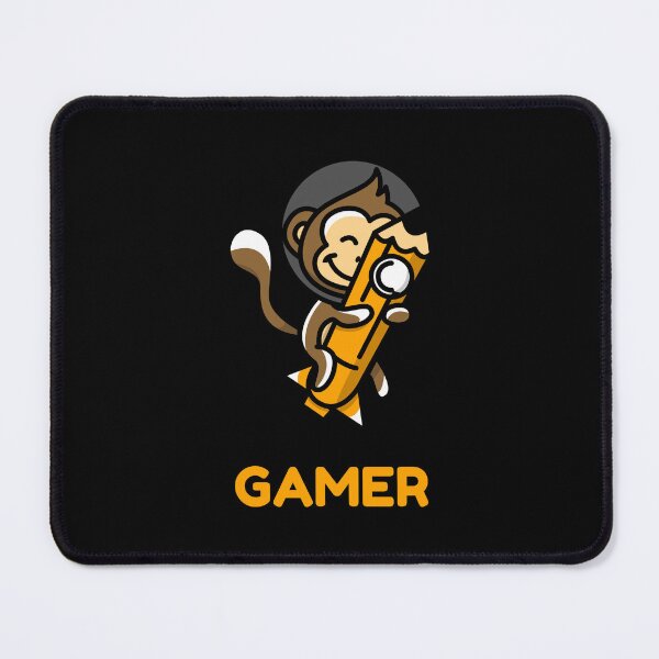 Item preview, Gamer with Cute Monkey wearing Astronaut Helmet designed and sold by PRIVARSHU.