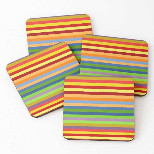Item preview, Horizontal stripes in tango icon palette designed and sold by Becky Hunter.