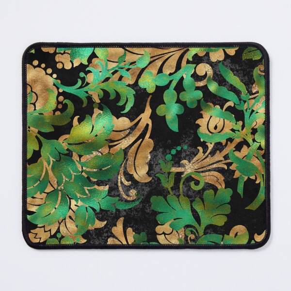 Item preview, Jungle Floral Batik (Green and Gold) designed and sold by murkyswamp.