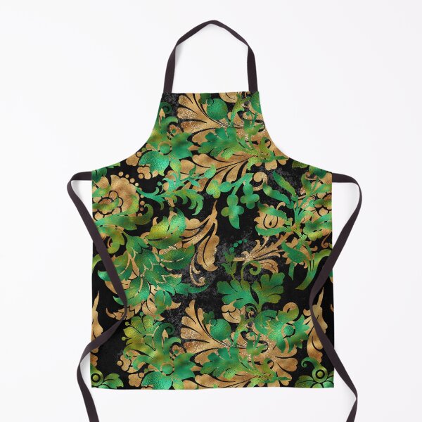 Item preview, Jungle Floral Batik (Green and Gold) designed and sold by murkyswamp.