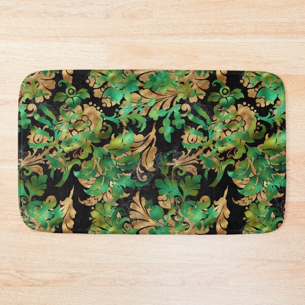 Item preview, Jungle Floral Batik (Green and Gold) designed and sold by murkyswamp.