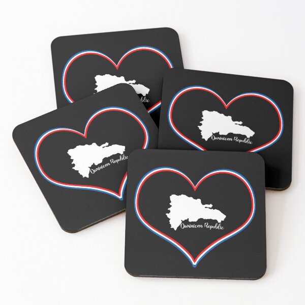Item preview, Black Heart Dominican Republic Map designed and sold by Astralia.