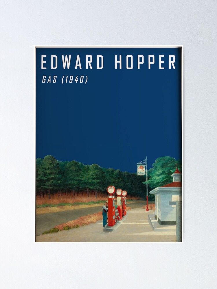 "Hopper Gas Station" Poster by kaidokinganimal Redbubble