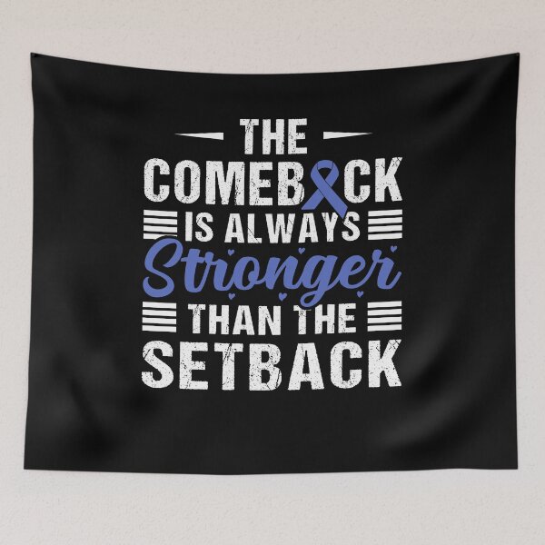 Item preview, Colon Cancer Shirt, The Comeback Is Always Stronger Than The Setback Shirt, Colorectal Cancer Tee, Blue Ribbon Shirt, Colon Cancer Survivor designed and sold by aymob.