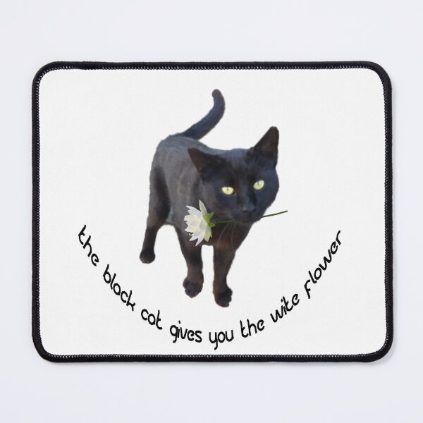 Item preview, the black cat gives you the white flower design designed and sold by differentTshirt.
