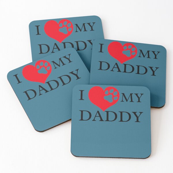 Item preview, I love my Daddy – Paw prints on heart designed and sold by The-Muse.