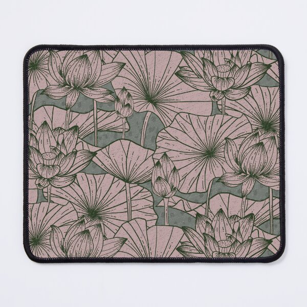 Artikelvorschau, Pastellrosa Lotosblumen- und -blatt-Muster entworfen und verkauft von Gwen Tan.