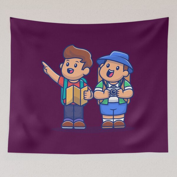Item preview, Cute Tour Guide And Tourist designed and sold by LoziTech.