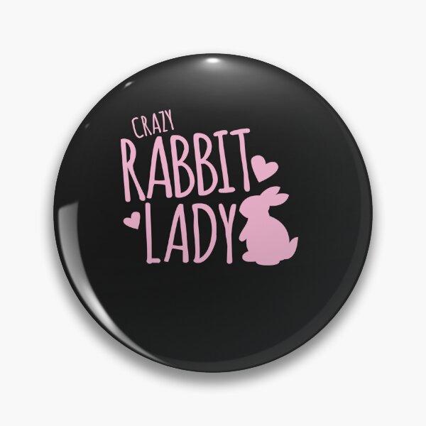 Item preview, Crazy Rabbit (bunny) lady in pink Sticker designed and sold by EckhardVetter.