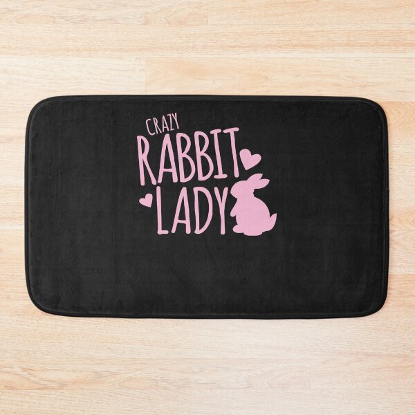 Item preview, Crazy Rabbit (bunny) lady in pink Sticker designed and sold by EckhardVetter.