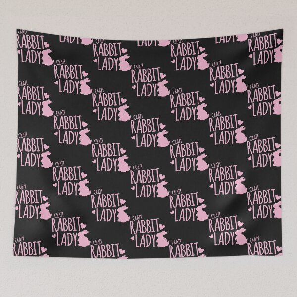 Item preview, Crazy Rabbit (bunny) lady in pink Sticker designed and sold by EckhardVetter.