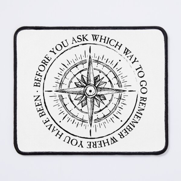 Item preview, Before You Ask Which Way To Go Compass Inspiration Quote designed and sold by designandclouds.
